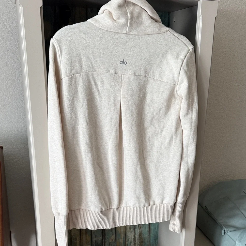 ALO Yoga Cream Cowl Neck Sweater